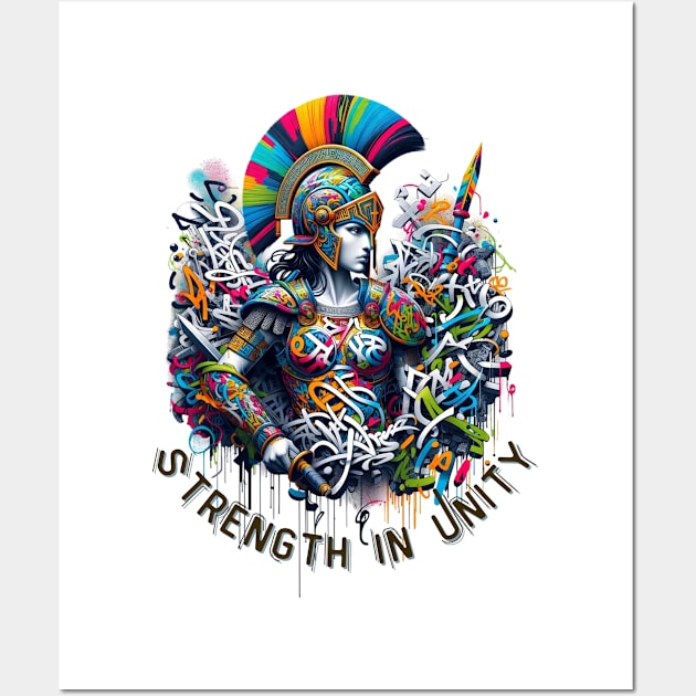 Strength in Unity: Graffiti Warrior Art Wall Art by WEARWORLD